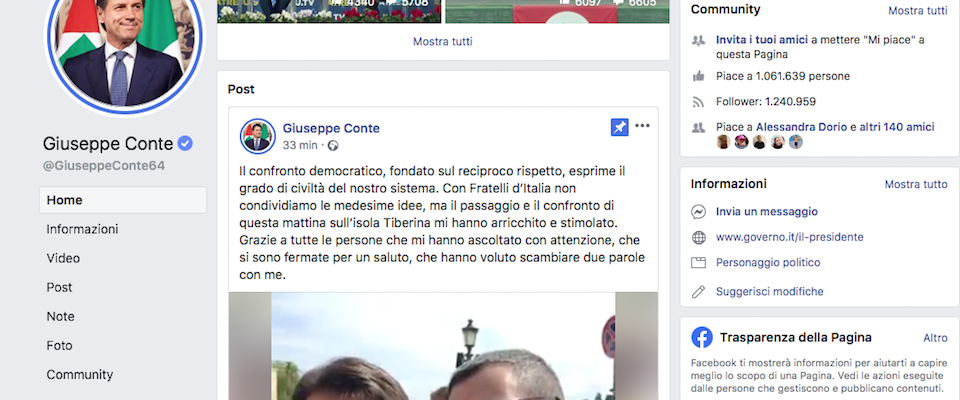 Conte Atreju 2019 Facebook pagina